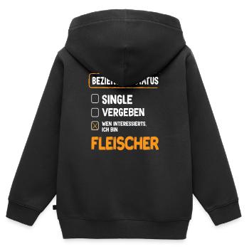 Statut de la relation de boucher Boucher Boucher - Sweat Premium à capuche zippé enfant bio - noir - Dos - AI Model Kid Male (0cm)