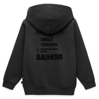 Constructeur Relation Statut Constructeur Constructeur Construction de maison - Sweat Premium à capuche zippé enfant bio - noir - Dos - AI Model Kid Male (0cm)
