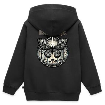Enchanted Eyes Butterfly - Kids Premium Organic Zip-up Hoodie - black - Back - AI Model Kid Male (0cm)