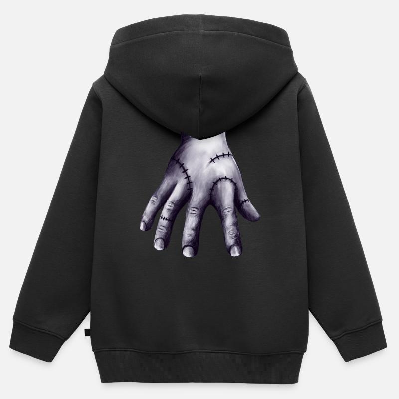 Zombie Hand - Kinder Premium Organic Zip Hoodie - Schwarz