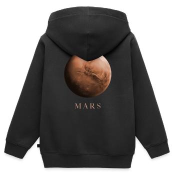 Mars Planet Astrophysik Kosmologie Weltraum - Kinder Premium Organic Zip Hoodie - Schwarz - Hinten - AI Model Kid Male (0cm)