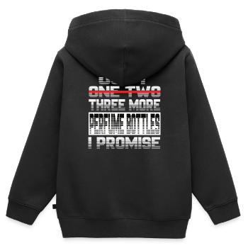 Encore un flacon de parfum que je promets Parfüm - Sweat Premium à capuche zippé enfant bio - noir - Dos - AI Model Kid Male (0cm)