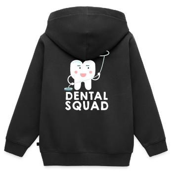 Dental Squad Dental Assistant Dentist Student - Kinder Premium Organic Zip Hoodie - Schwarz - Hinten - AI Model Kid Male (0cm)