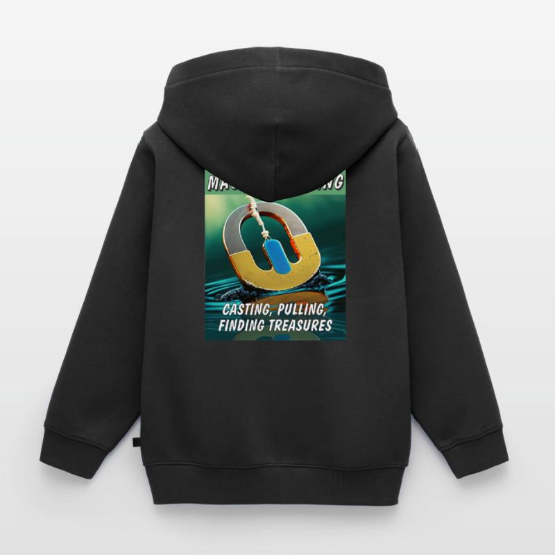 MAGNETFISCHING CASTING PULLING FINDING Kinder Premium Organic Zip Hoodie