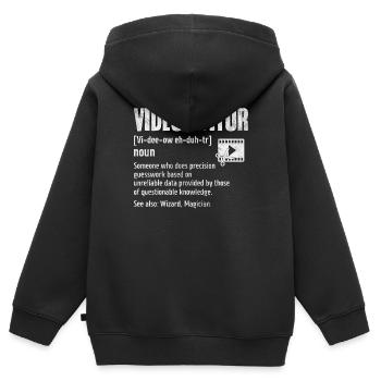 Video-Editor Lustige Definition Kinematographie - Kinder Premium Organic Zip Hoodie - Schwarz - Hinten - AI Model Kid Male (0cm)