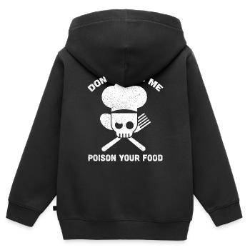 Lass mich dein Essen nicht vergiften Lustiger Koch Koch - Kinder Premium Organic Zip Hoodie - Schwarz - Hinten - AI Model Kid Male (0cm)