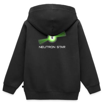 Univers scientifique des étoiles à neutrons - Sweat Premium à capuche zippé enfant bio - noir - Dos - AI Model Kid Male (0cm)
