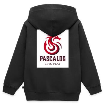 Sélection de jeux - Sweat Premium à capuche zippé enfant bio - noir - Dos - AI Model Kid Male (0cm)