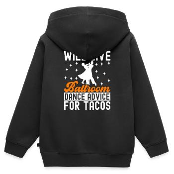 Ballsaal Tanz Ballsaaltänzer Gesellschaftstänzer - Kinder Premium Organic Zip Hoodie - Schwarz - Hinten - AI Model Kid Male (0cm)
