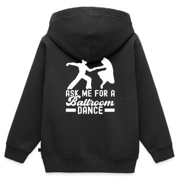 Ballsaal Tanz Ballsaaltänzer Gesellschaftstänzer - Kinder Premium Organic Zip Hoodie - Schwarz - Hinten - AI Model Kid Male (0cm)