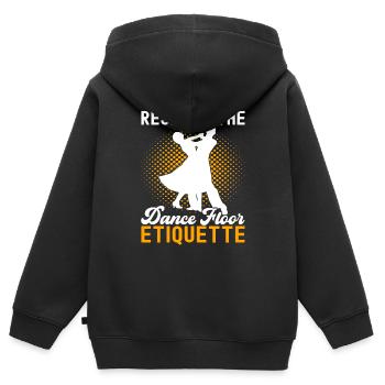 Ballsaal Tanz Ballsaaltänzer Gesellschaftstänzer - Kinder Premium Organic Zip Hoodie - Schwarz - Hinten - AI Model Kid Male (0cm)