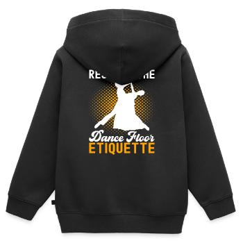 Ballsaal Tanz Ballsaaltänzer Gesellschaftstänzer - Kinder Premium Organic Zip Hoodie - Schwarz - Hinten - AI Model Kid Male (0cm)