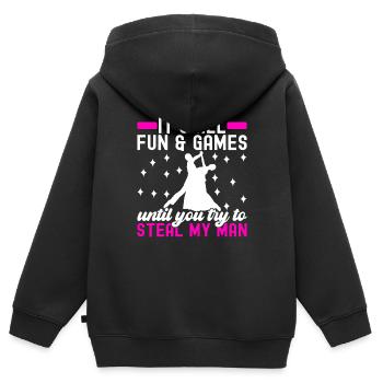 Ballsaal Tanz Ballsaaltänzer Gesellschaftstänzer - Kinder Premium Organic Zip Hoodie - Schwarz - Hinten - AI Model Kid Male (0cm)