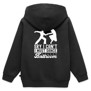 Ballsaal Tanz Ballsaaltänzer Gesellschaftstänzer - Kinder Premium Organic Zip Hoodie - Schwarz - Hinten - AI Model Kid Male (0cm)