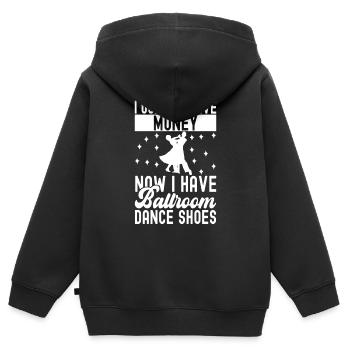 Ballsaal Tanz Ballsaaltänzer Gesellschaftstänzer - Kinder Premium Organic Zip Hoodie - Schwarz - Hinten - AI Model Kid Male (0cm)