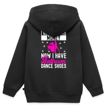 Ballsaal Tanz Ballsaaltänzer Gesellschaftstänzer - Kinder Premium Organic Zip Hoodie - Schwarz - Hinten - AI Model Kid Male (0cm)