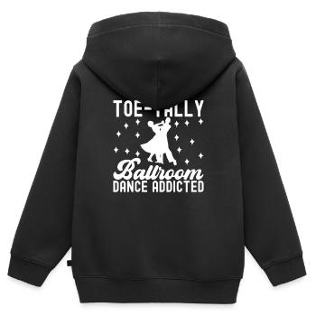 Ballsaal Tanz Ballsaaltänzer Gesellschaftstänzer - Kinder Premium Organic Zip Hoodie - Schwarz - Hinten - AI Model Kid Male (0cm)