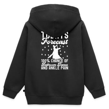 Ballsaal Tanz Ballsaaltänzer Gesellschaftstänzer - Kinder Premium Organic Zip Hoodie - Schwarz - Hinten - AI Model Kid Male (0cm)