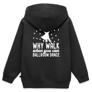 Ballsaal Tanz Ballsaaltänzer Gesellschaftstänzer - Kinder Premium Organic Zip Hoodie - Schwarz - Hinten - AI Model Kid Male (0cm)