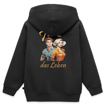 COUPLE Dance Life - Kids Premium Organic Zip-up Hoodie - black - Back - AI Model Kid Male (0cm)