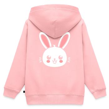 Kleiner Baby-Hase - Kinder Premium Organic Zip Hoodie - Rosa - Hinten - AI Model Kid Female (0cm)