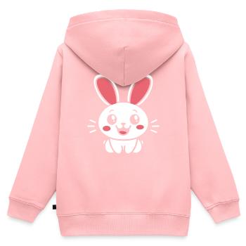 Kleiner Baby-Hase - Kinder Premium Organic Zip Hoodie - Rosa - Hinten - AI Model Kid Female (0cm)