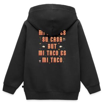 Mi Casa Es Mi Casa But Mi Taco Es Mi Taco - Viva - Kinder Premium Organic Zip Hoodie - Schwarz - Hinten - AI Model Kid Male (0cm)