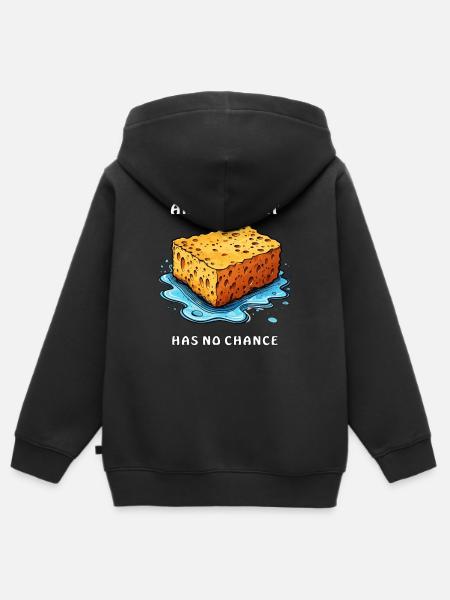 SCHWAMM AND THE DIRT HAS NO CHANCE - Kids Premium Organic Zip-up Hoodie - black