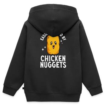 Chicken Nugget Liebhaber Chicken Nuggets - Kinder Premium Organic Zip Hoodie - Schwarz - Hinten - AI Model Kid Male (0cm)