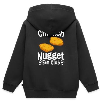 Chicken Nugget Liebhaber Chicken Nuggets - Kinder Premium Organic Zip Hoodie - Schwarz - Hinten - AI Model Kid Male (0cm)
