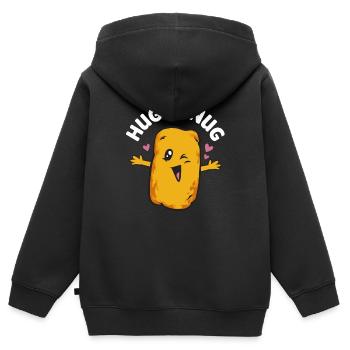 Chicken Nugget Liebhaber Chicken Nuggets - Kinder Premium Organic Zip Hoodie - Schwarz - Hinten - AI Model Kid Male (0cm)