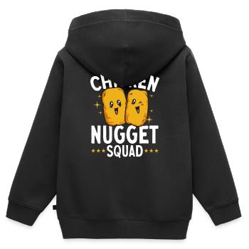 Chicken Nugget Liebhaber Chicken Nuggets - Kinder Premium Organic Zip Hoodie - Schwarz - Hinten - AI Model Kid Male (0cm)