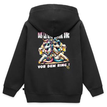 Bachelor Party Bride Hen Party Rumbling Women - Kids Premium Organic Zip-up Hoodie - black - Back - AI Model Kid Male (0cm)