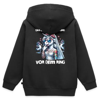 Bachelor Party Bride Hen Party Rumbling Women - Kids Premium Organic Zip-up Hoodie - black - Back - AI Model Kid Male (0cm)