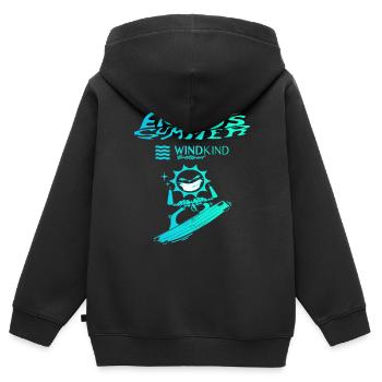 Endless Summer - Kids Premium Organic Zip-up Hoodie - black - Back - AI Model Kid Male (0cm)