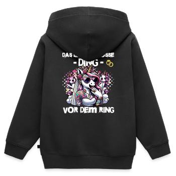 Bachelor Party Bride Hen Party Rumbling Women - Kids Premium Organic Zip-up Hoodie - black - Back - AI Model Kid Male (0cm)