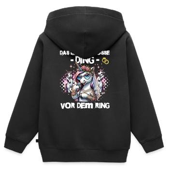 Bachelor Party Bride Hen Party Rumbling Women - Kids Premium Organic Zip-up Hoodie - black - Back - AI Model Kid Male (0cm)