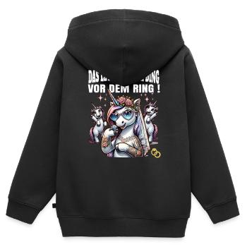 Bachelor Party Bride Hen Party Rumbling Women - Kids Premium Organic Zip-up Hoodie - black - Back - AI Model Kid Male (0cm)