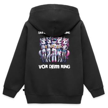 Bachelor Party Bride Hen Party Rumbling Women - Kids Premium Organic Zip-up Hoodie - black - Back - AI Model Kid Male (0cm)