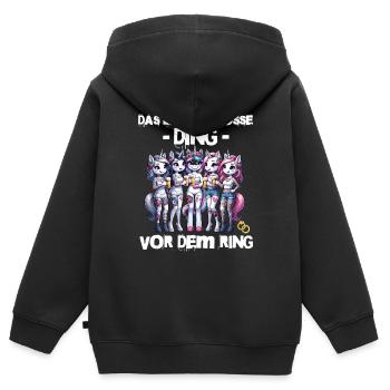 Bachelor Party Bride Hen Party Rumbling Women - Kids Premium Organic Zip-up Hoodie - black - Back - AI Model Kid Male (0cm)