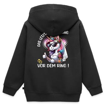 Bachelor Party Bride Hen Party Rumbling Women - Kids Premium Organic Zip-up Hoodie - black - Back - AI Model Kid Male (0cm)