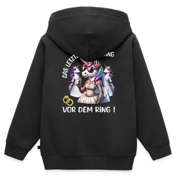 Bachelor Party Bride Hen Party Rumbling Women - Kids Premium Organic Zip-up Hoodie - black - Back - AI Model Kid Male (0cm)