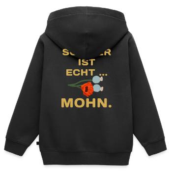 summer is summer - Kids Premium Organic Zip-up Hoodie - black - Back - AI Model Kid Male (0cm)