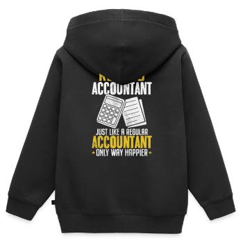 Buchhalter im Ruhestand Lustiger Buchhalter Buchhalter Buchhalter - Kinder Premium Organic Zip Hoodie - Schwarz - Hinten - AI Model Kid Male (0cm)