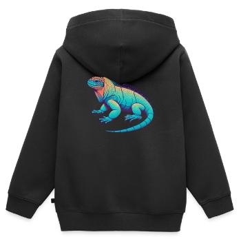 Ecuador Quito Guayaquil Ecuadorianische Kultur - Kinder Premium Organic Zip Hoodie - Schwarz - Hinten - AI Model Kid Male (0cm)