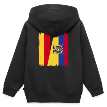 Ecuador Quito Guayaquil Ecuadorianische - Kinder Premium Organic Zip Hoodie - Schwarz - Hinten - AI Model Kid Male (0cm)
