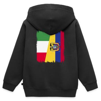 Ecuador Quito Guayaquil Ecuadorianische - Kinder Premium Organic Zip Hoodie - Schwarz - Hinten - AI Model Kid Male (0cm)