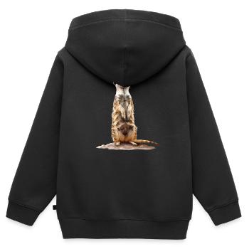 Suricate - Sweat Premium à capuche zippé enfant bio - noir - Dos - AI Model Kid Male (0cm)