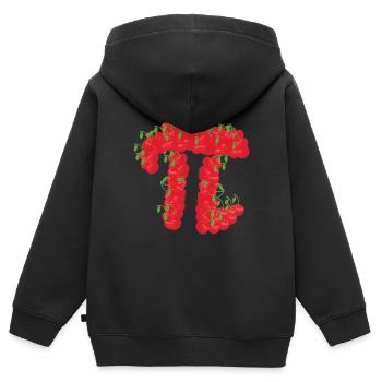 Cherry Pi Day Funny Pie Cherries 314 Science - Kinder Premium Organic Zip Hoodie - Schwarz - Hinten - AI Model Kid Male (0cm)