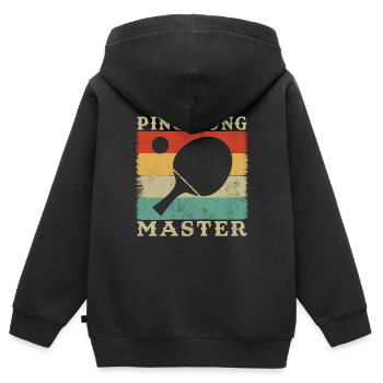 Ping pong master Gift Humor - Kids Premium Organic Zip-up Hoodie - black - Back - AI Model Kid Male (0cm)